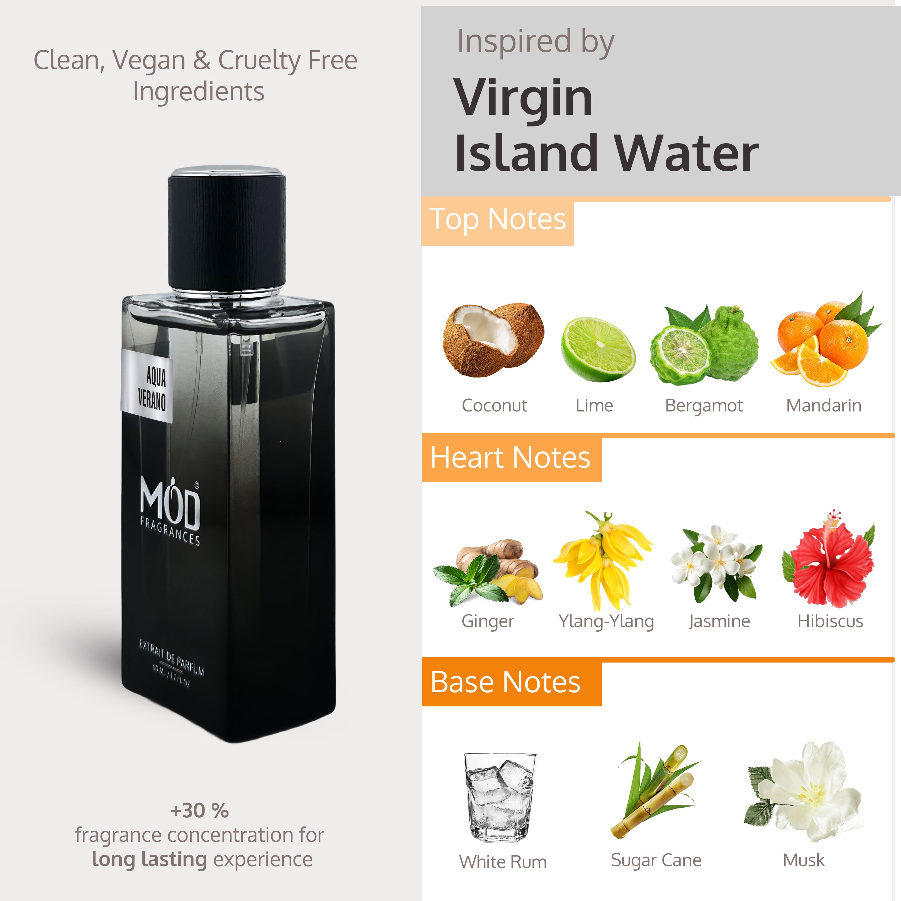 Aqua Verano by Mod - Inspired by Virgin Island Water Perfume Dupe Notes