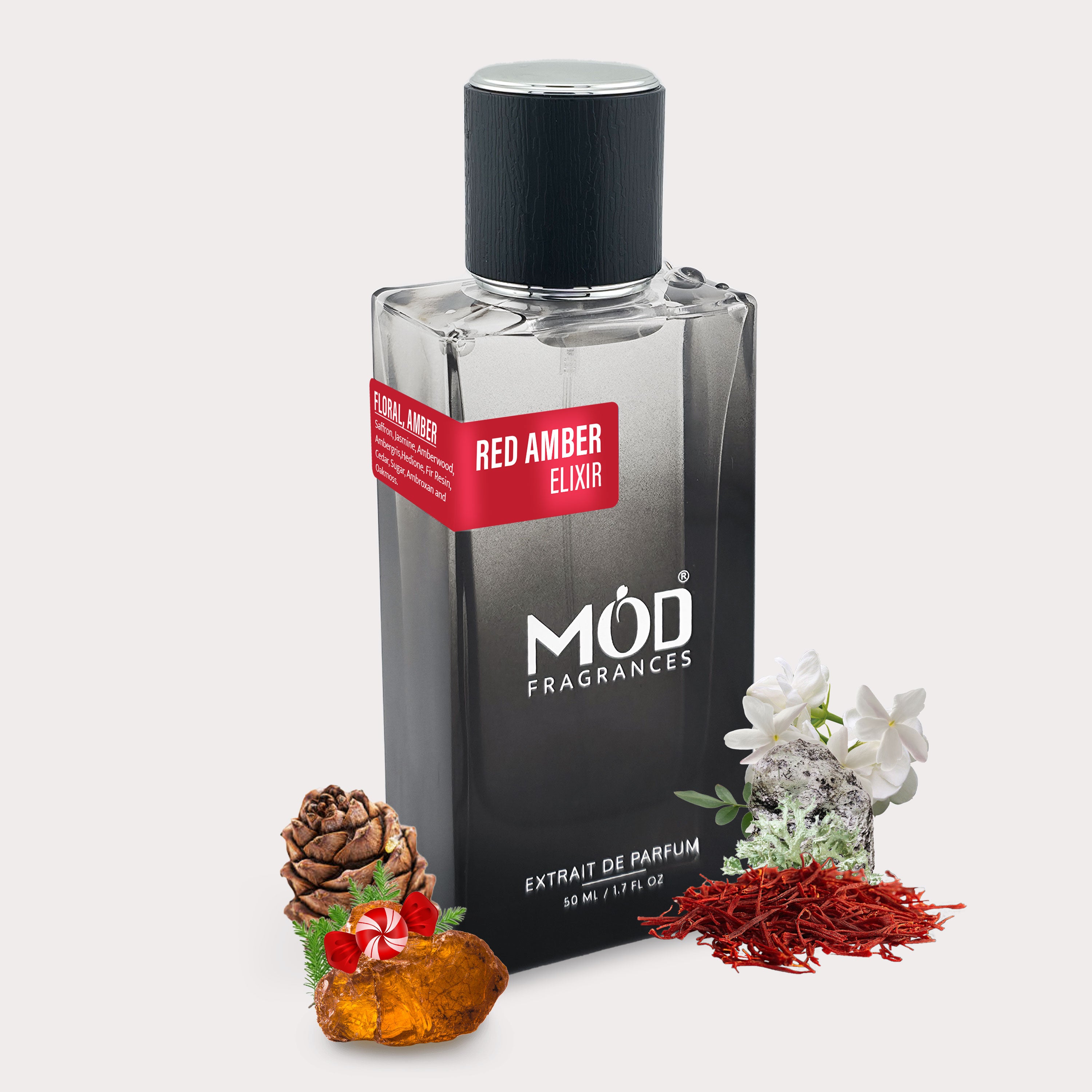 Mod Fragrances Red Amber Elixir Extrait de Parfum: A Luxurious Floral Amber Perfume Inspired by Baccarat Rouge 540
