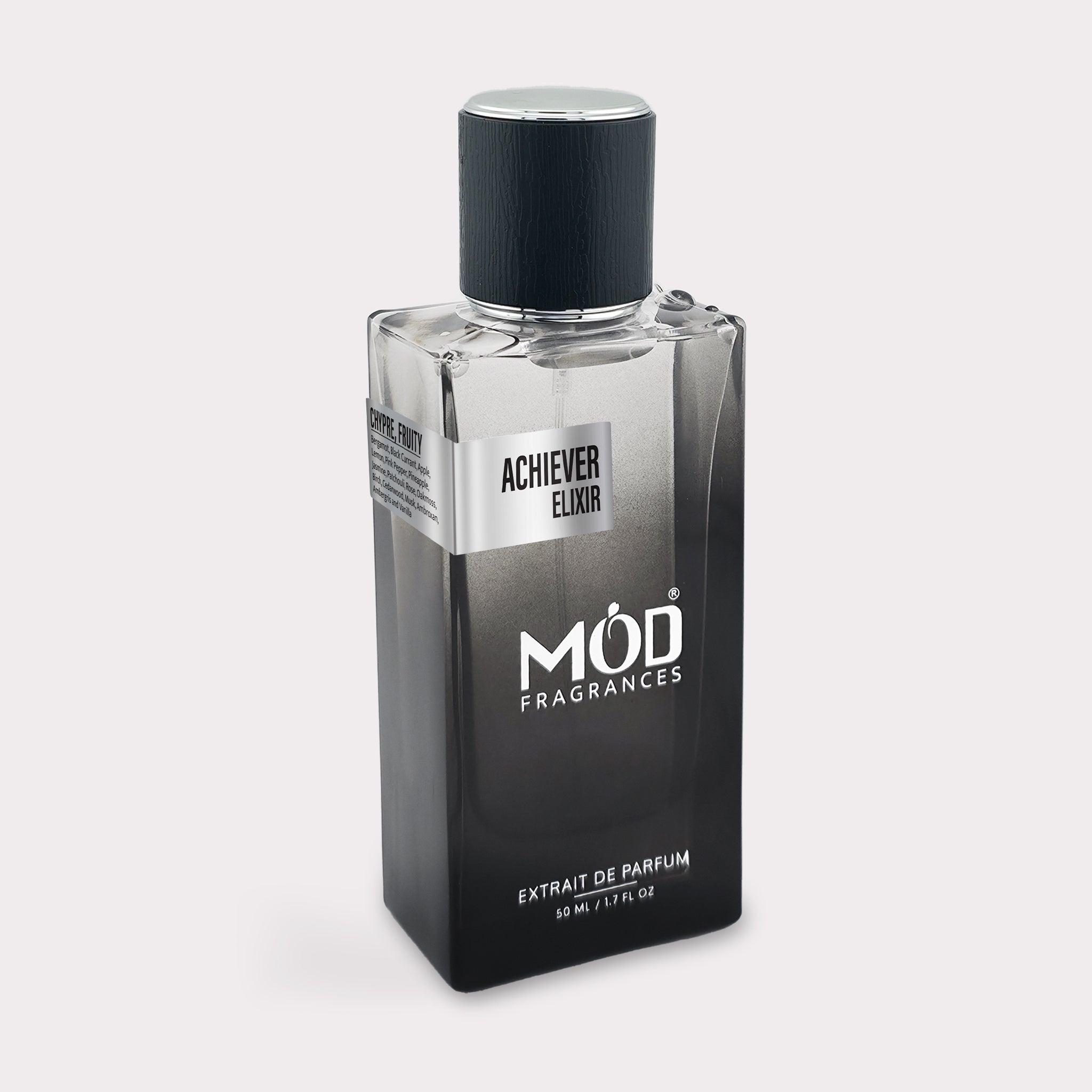 MOD Fragrances perfume bottle on a light gray background