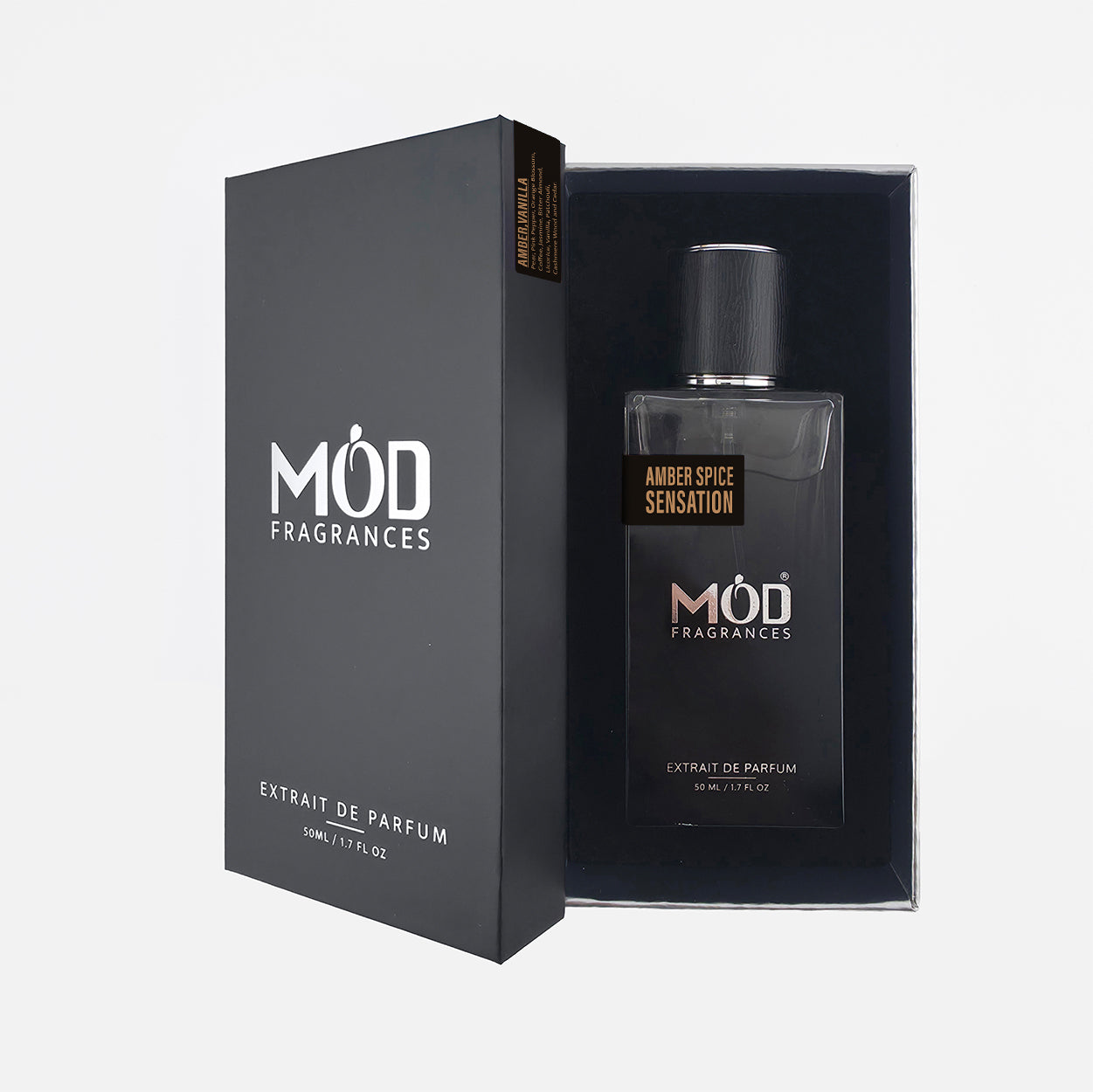 MOD Fragrances Extrait de Parfum bottle and packaging on a white background