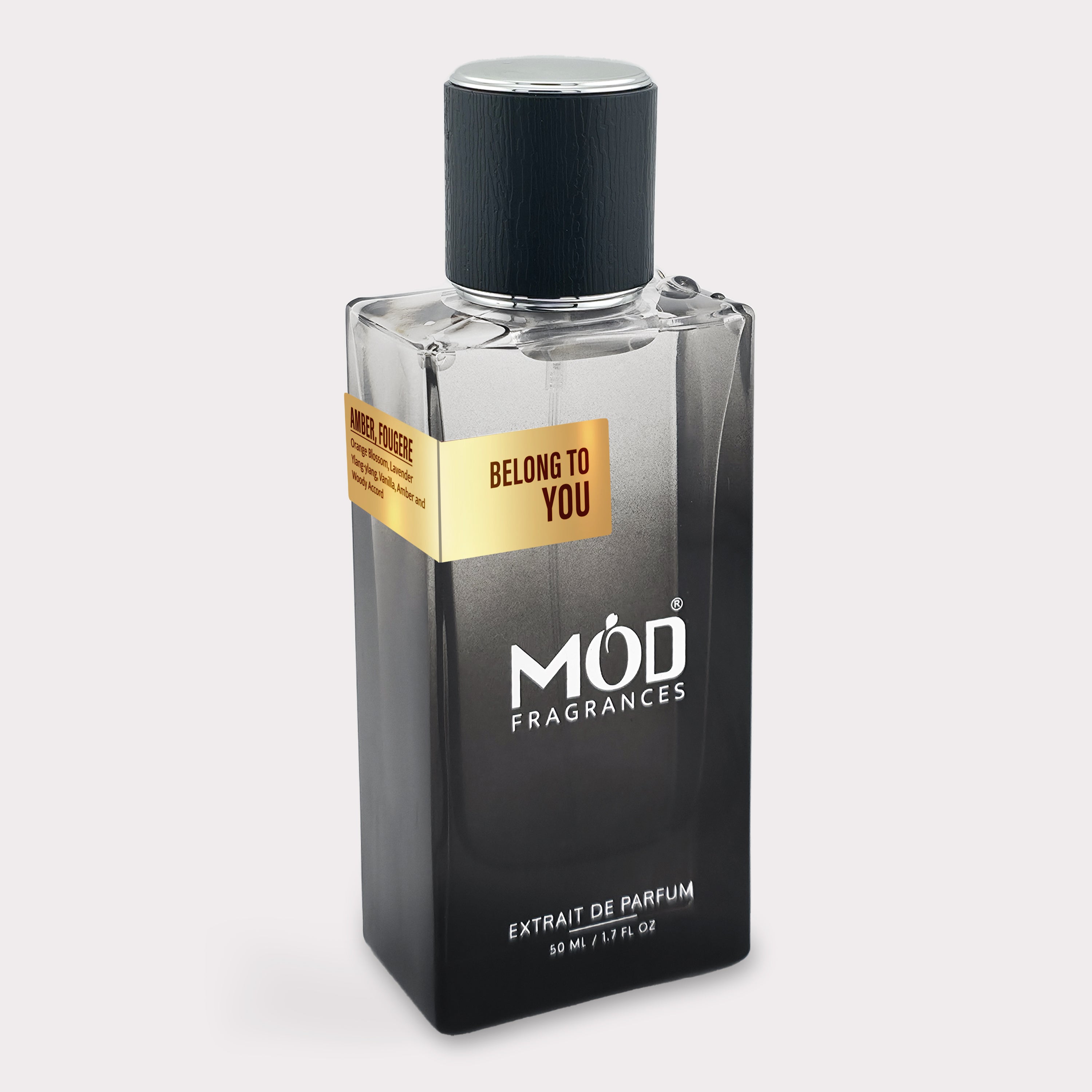 APOM dupe Perfume bottle with 'MOD Fragrances' branding on a light gray background