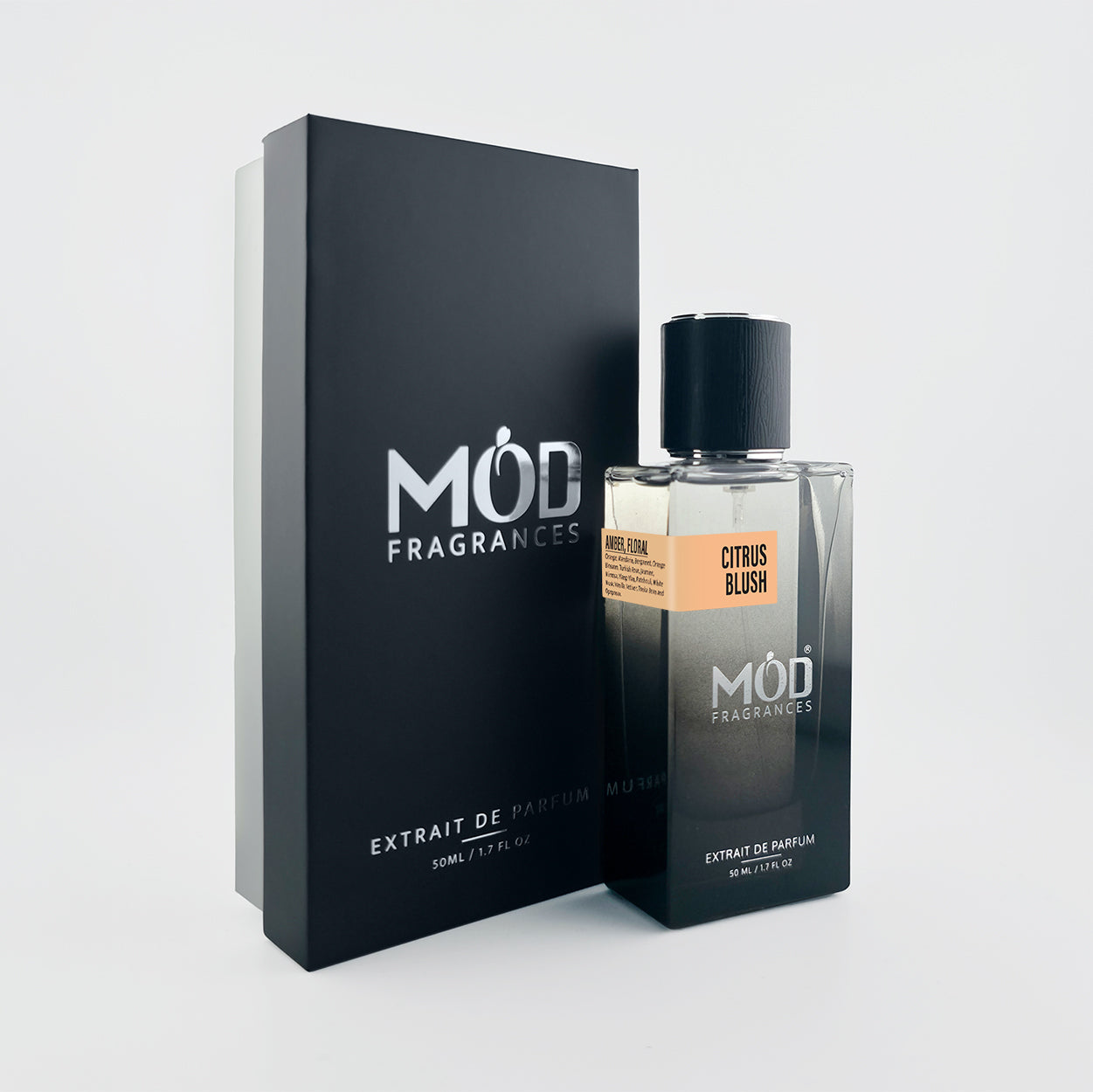 Möd Fragrances perfume bottle and packaging on a white background