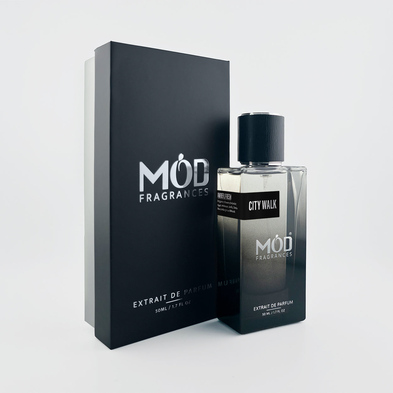 Möd Fragrances City Walk perfume bottle and packaging on a white background
