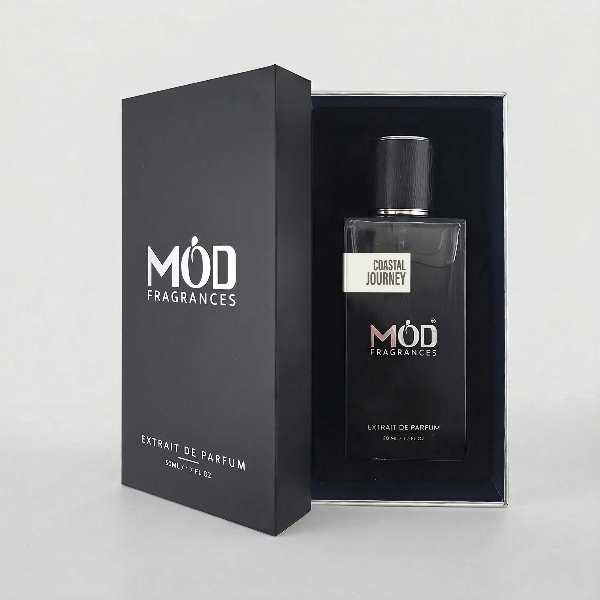 Mod Fragrances perfume bottle and packaging on a light gray background