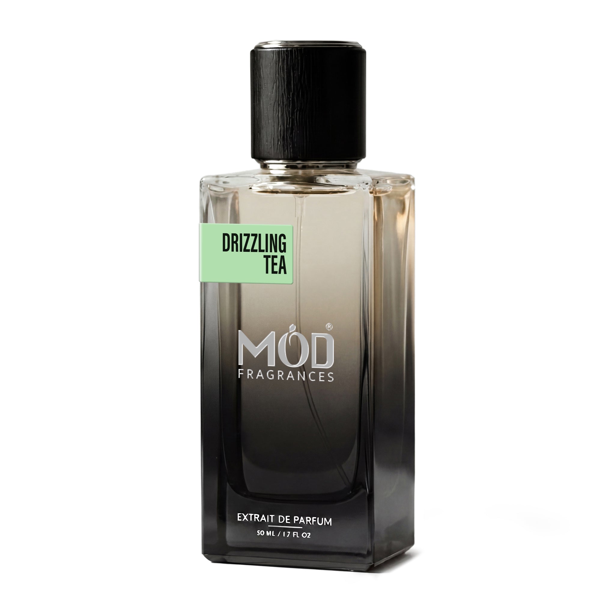 MOD Fragrances 50ml perfume bottle "drizzling Tea" fresh fragrance for him & her, inspired by Rain Tea, on white background.