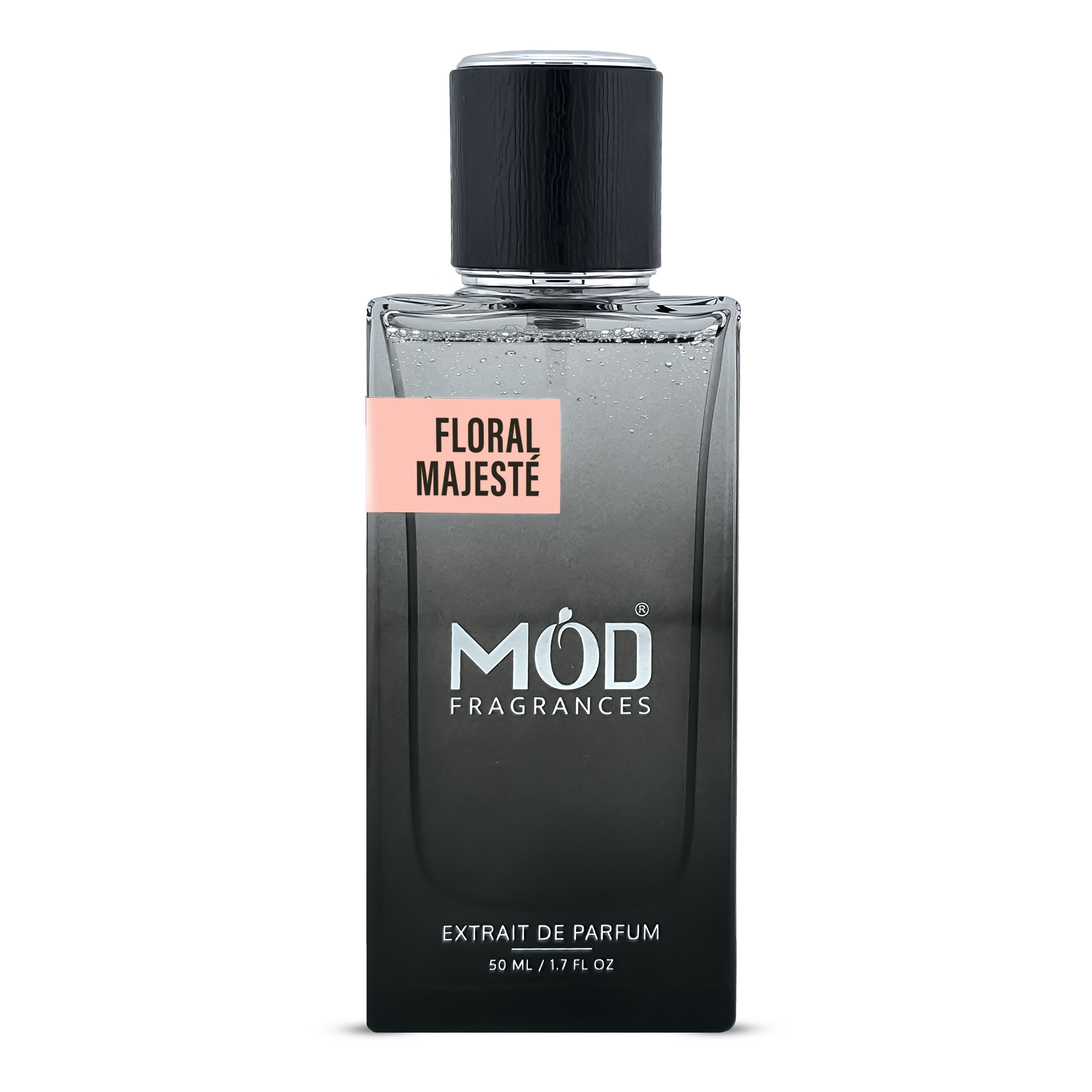 Inspired by Idole Perfume Dupe bottle labeled 'Floral Majésté' by MOD Fragrances on a white background