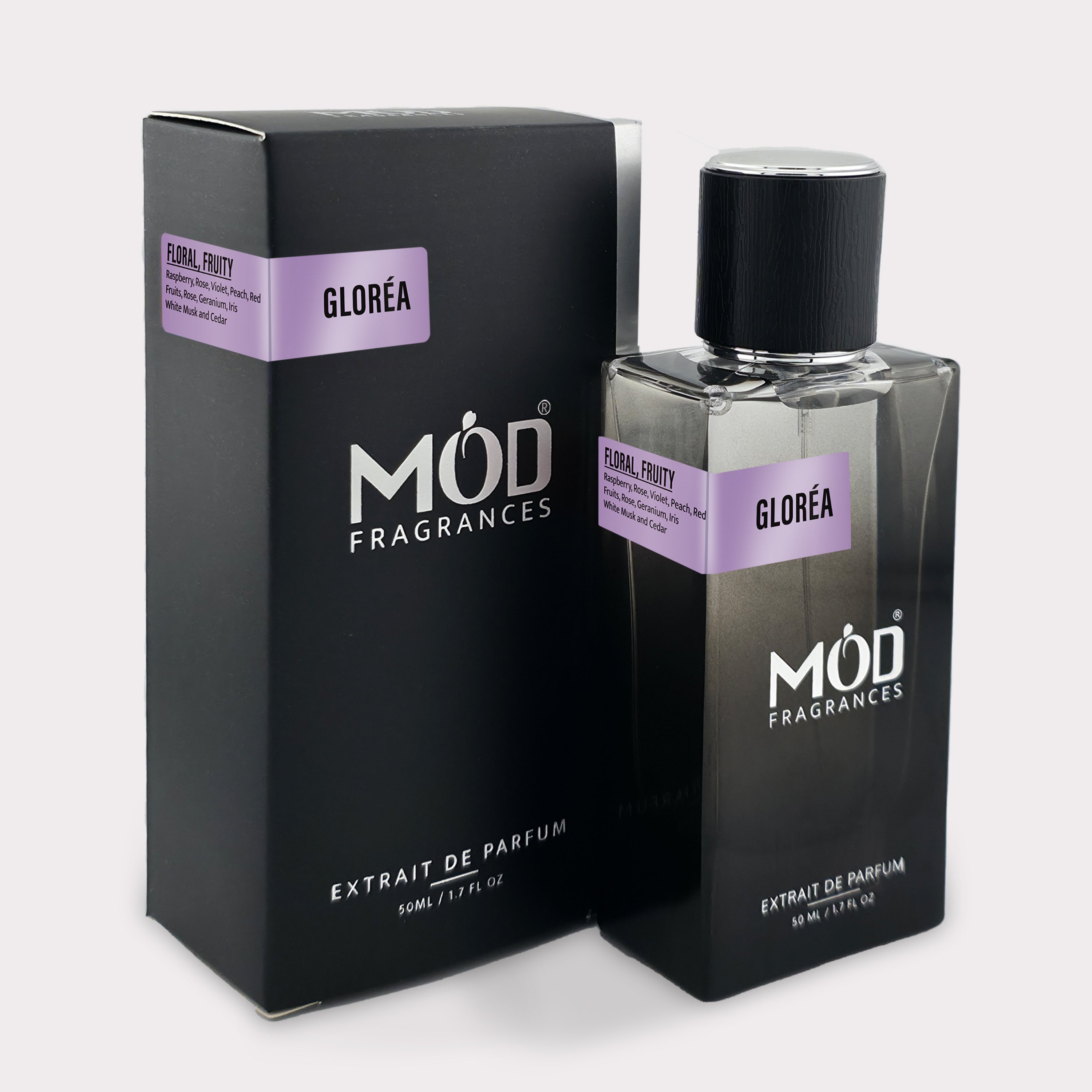 Chance Splendide dupe - Möd Fragrances Gloréa perfume bottle and packaging on a white background