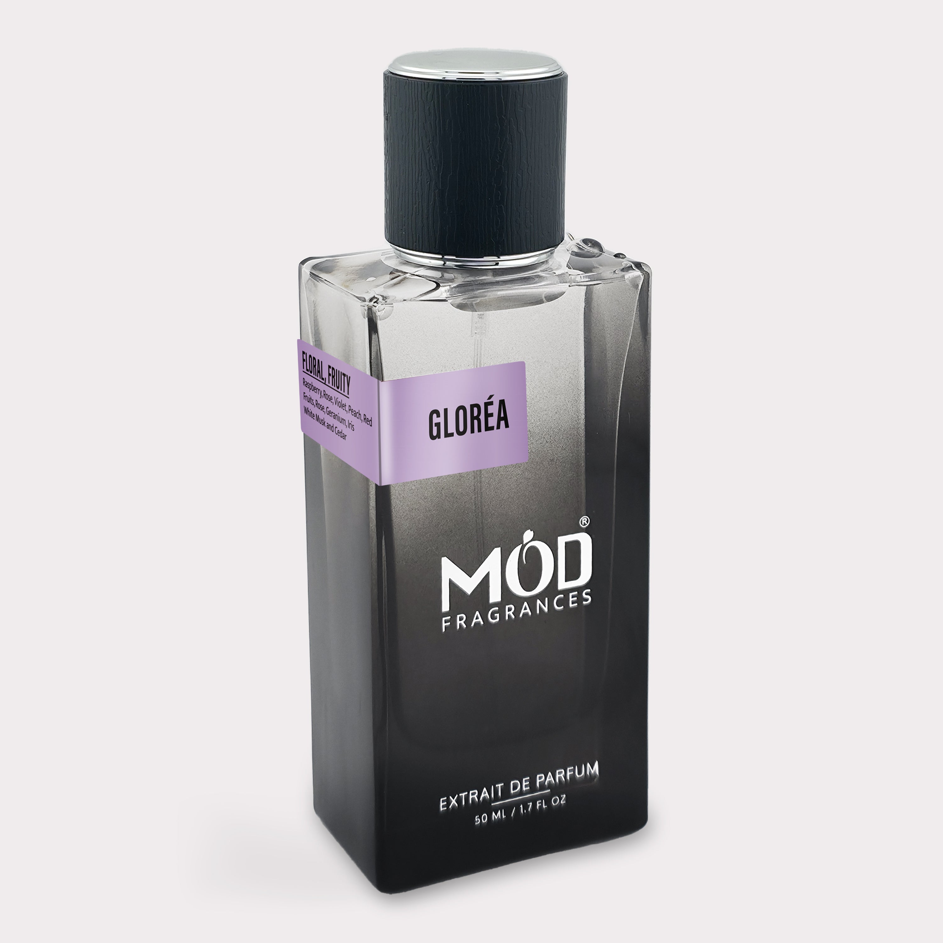 Chance Splendide dupe - Perfume bottle labeled 'Glorea' by 'Mod Fragrances' on a light gray background