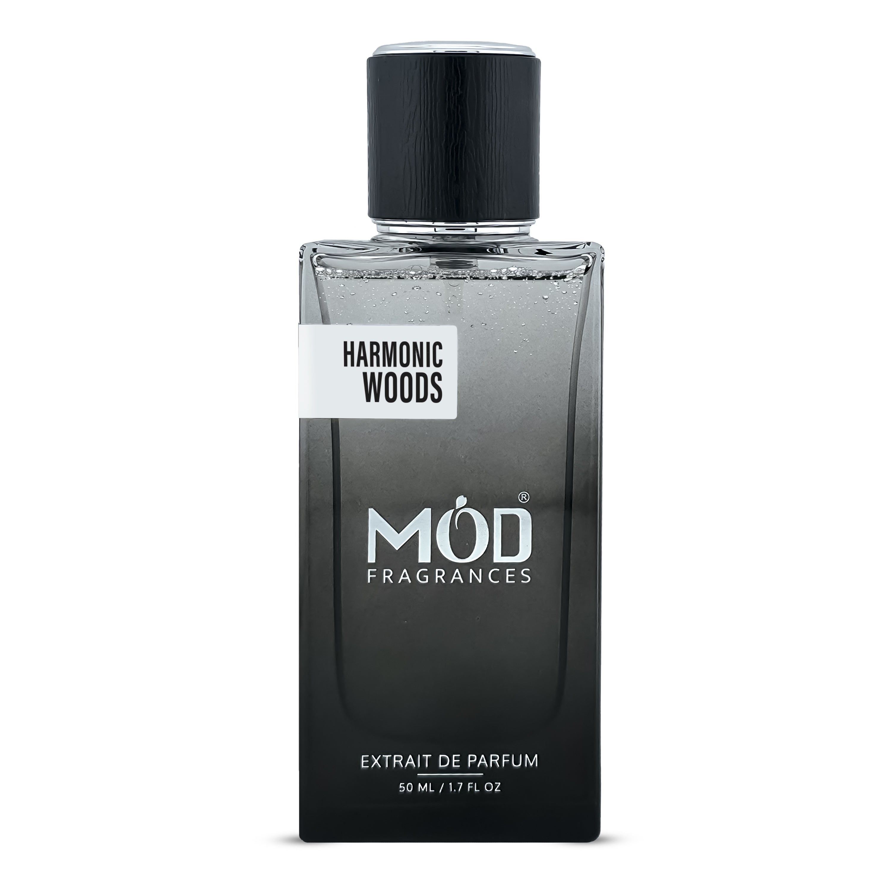 Perfume dupe bottle labeled 'Harmonic Woods' by MOD Fragrances on a white background Inspired by Rehab