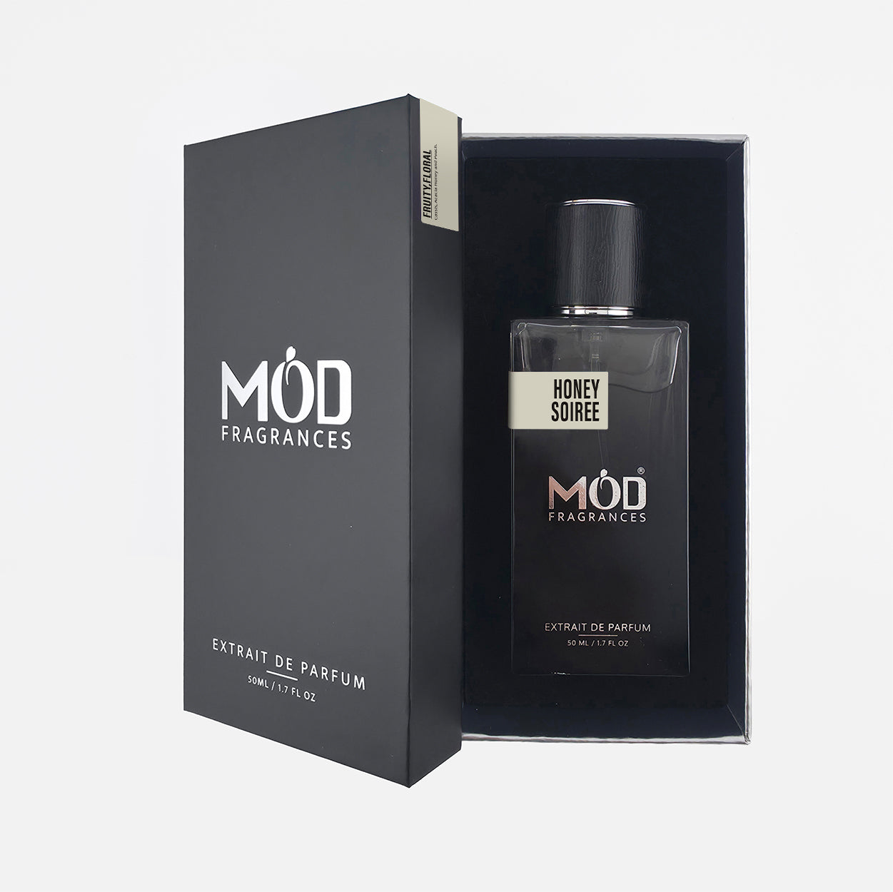 MOD Fragrances perfume bottle and packaging on a white background