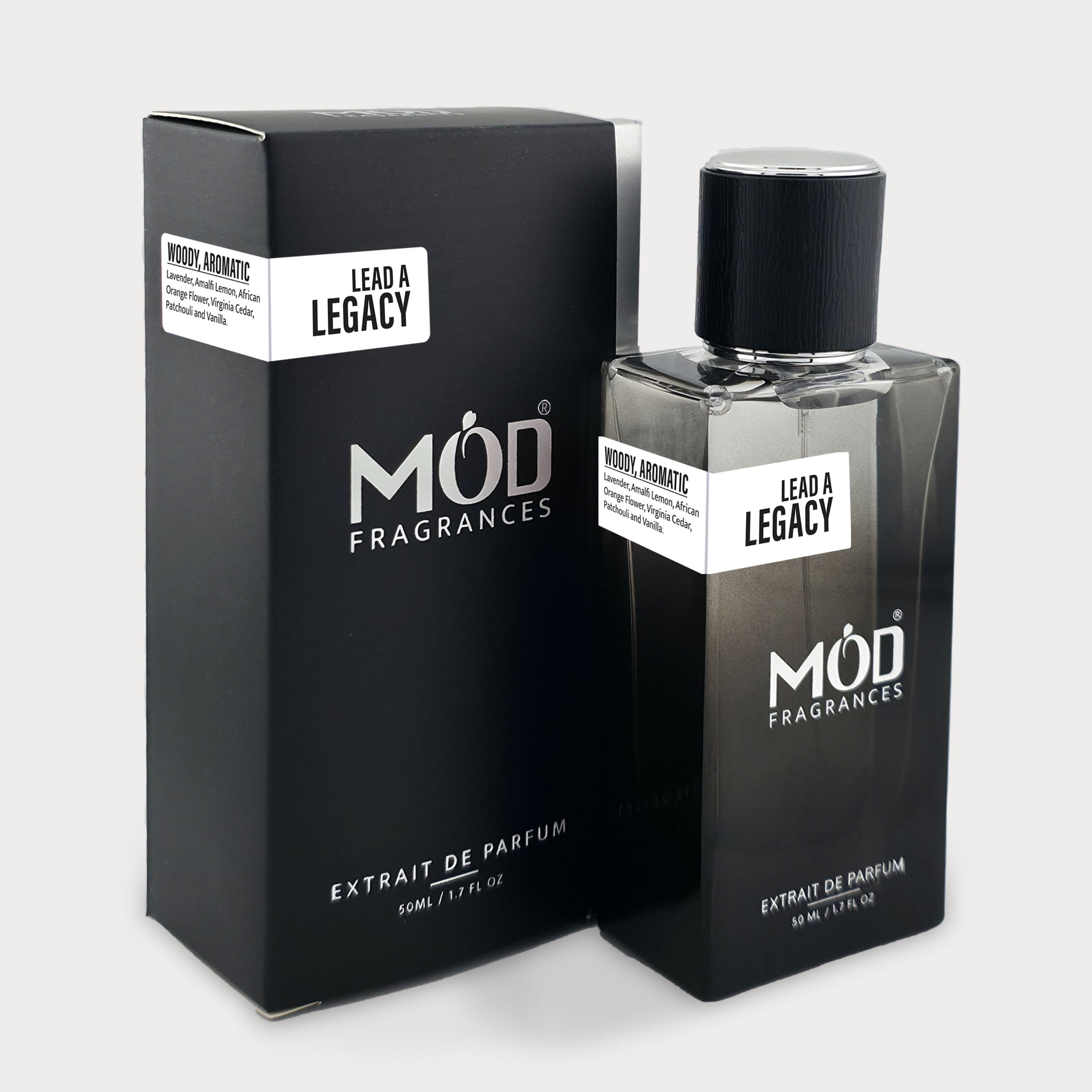 Möd Fragrances perfume bottle and packaging on a white background Guilty for Men Inspired