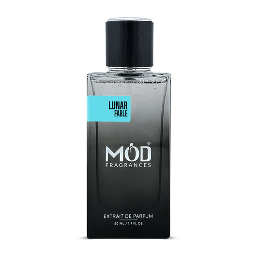 Inspired by Moon Tale Perfume Dupe bottle labeled 'Lunar Fable MOD Fragrances' on a white background