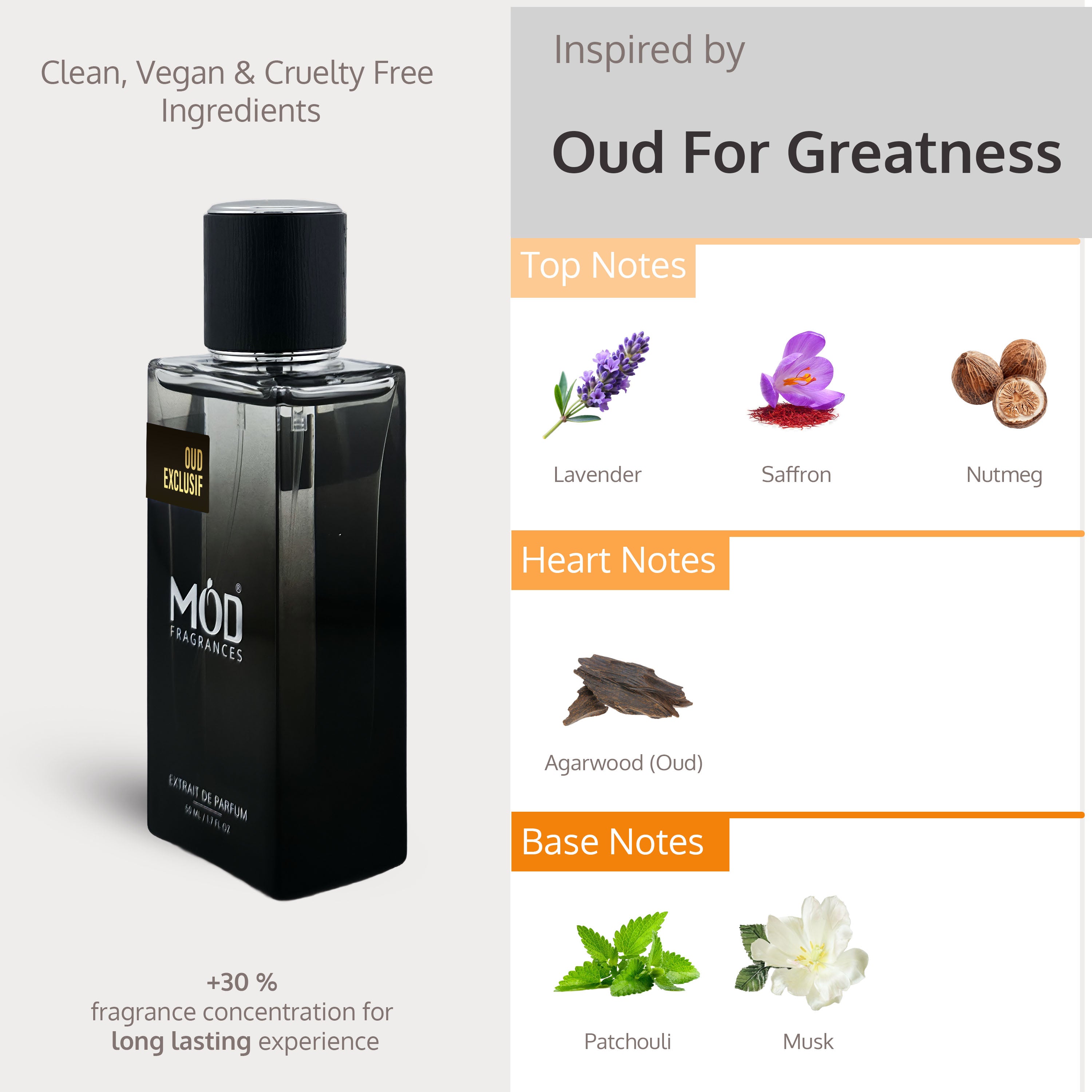 Exclusif Oud by Mod Fragrances - Inspired by Oud For Greatness Notes
