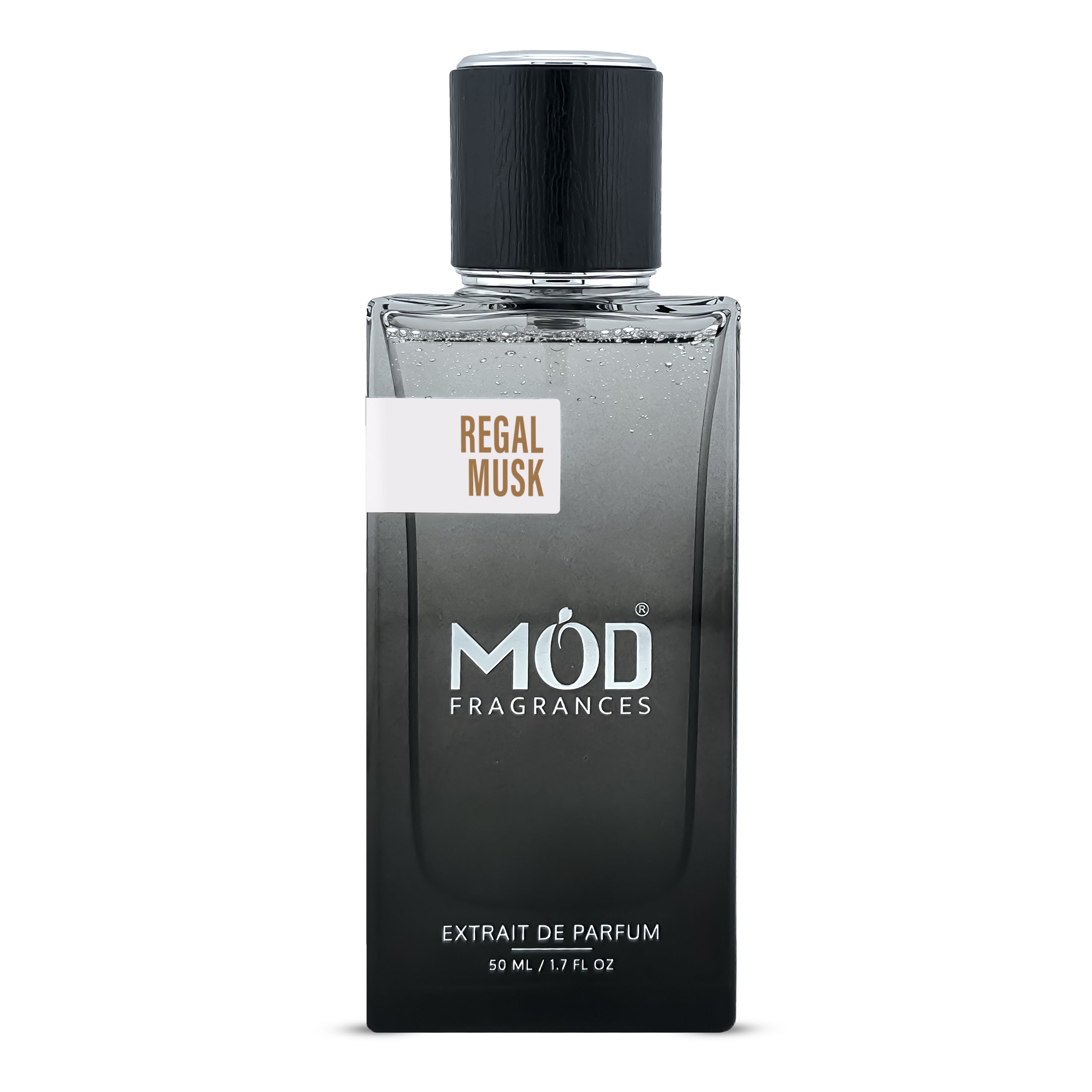 Inspired by Opera Black perfume bottle labeled 'MOD Fragrances' on a white background