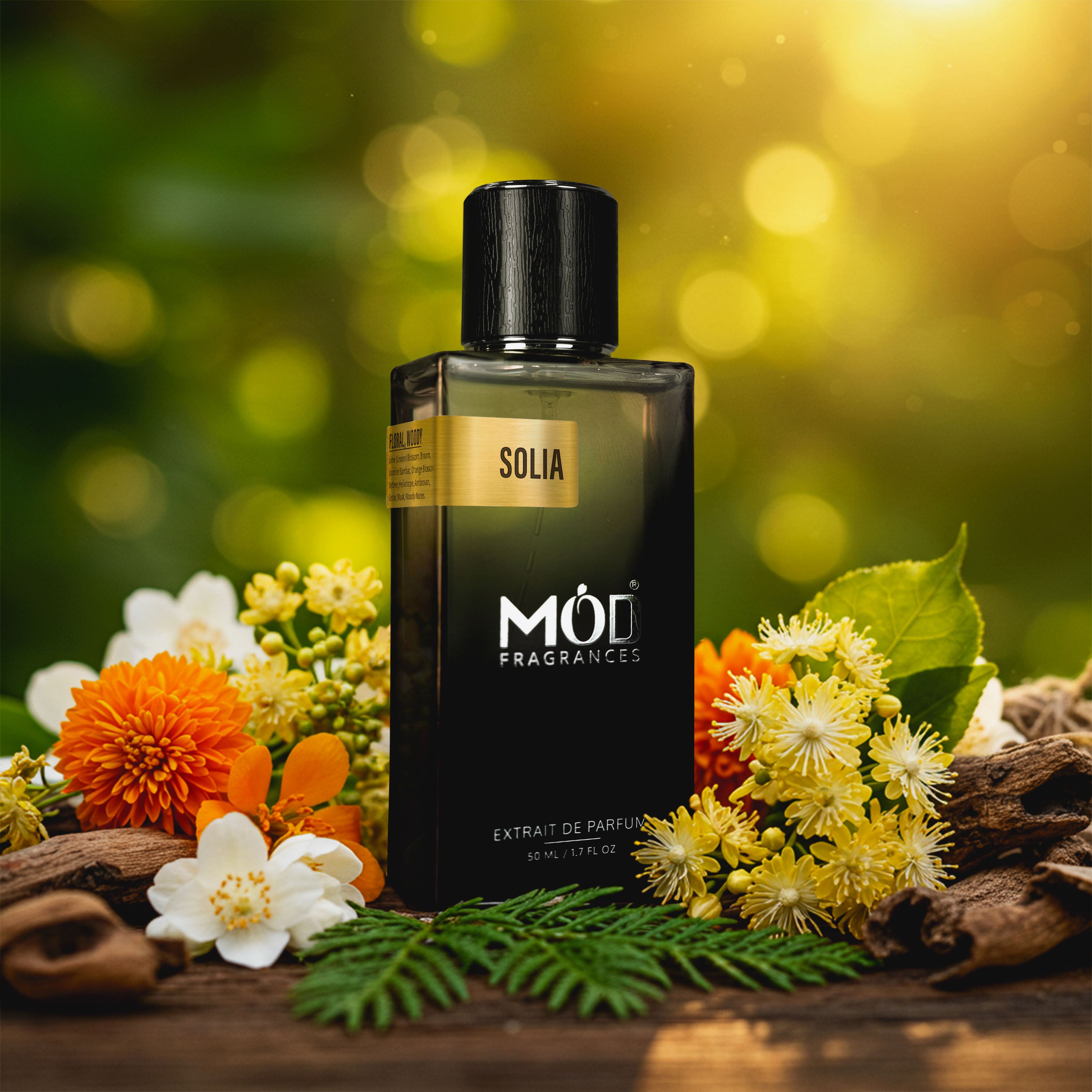 Inspired by Tilia Perfume Dupe. Solia by Mod Fragrances. Black Perfume Bottle.