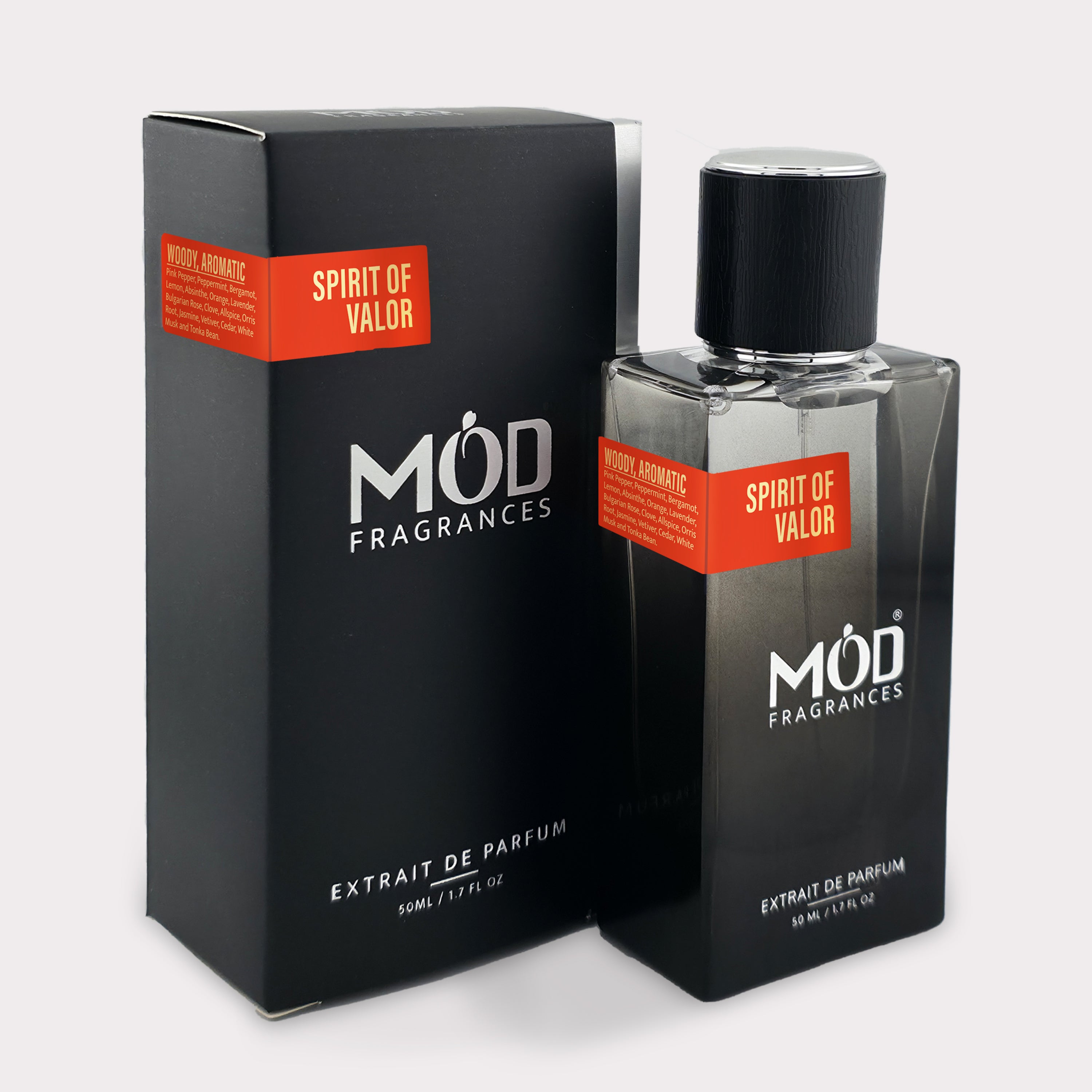 Creed Viking Perfume Dupe - Spirit of Valor Perfume by Mod Fragrances. Black Perfume Bottle with Box