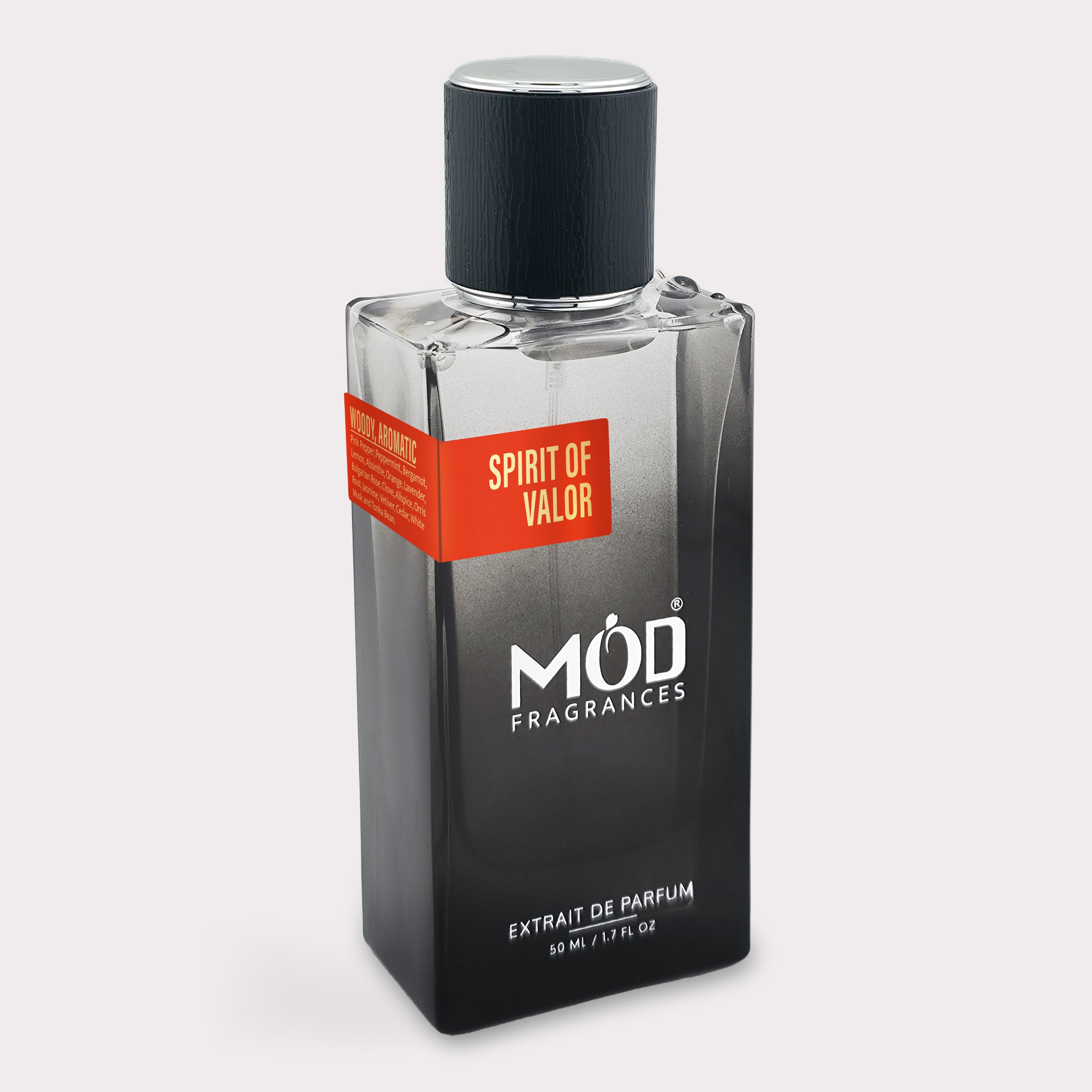 Creed Viking Perfume Dupe - Spirit of Valor Perfume by Mod Fragrances. Black Perfume Bottle. 