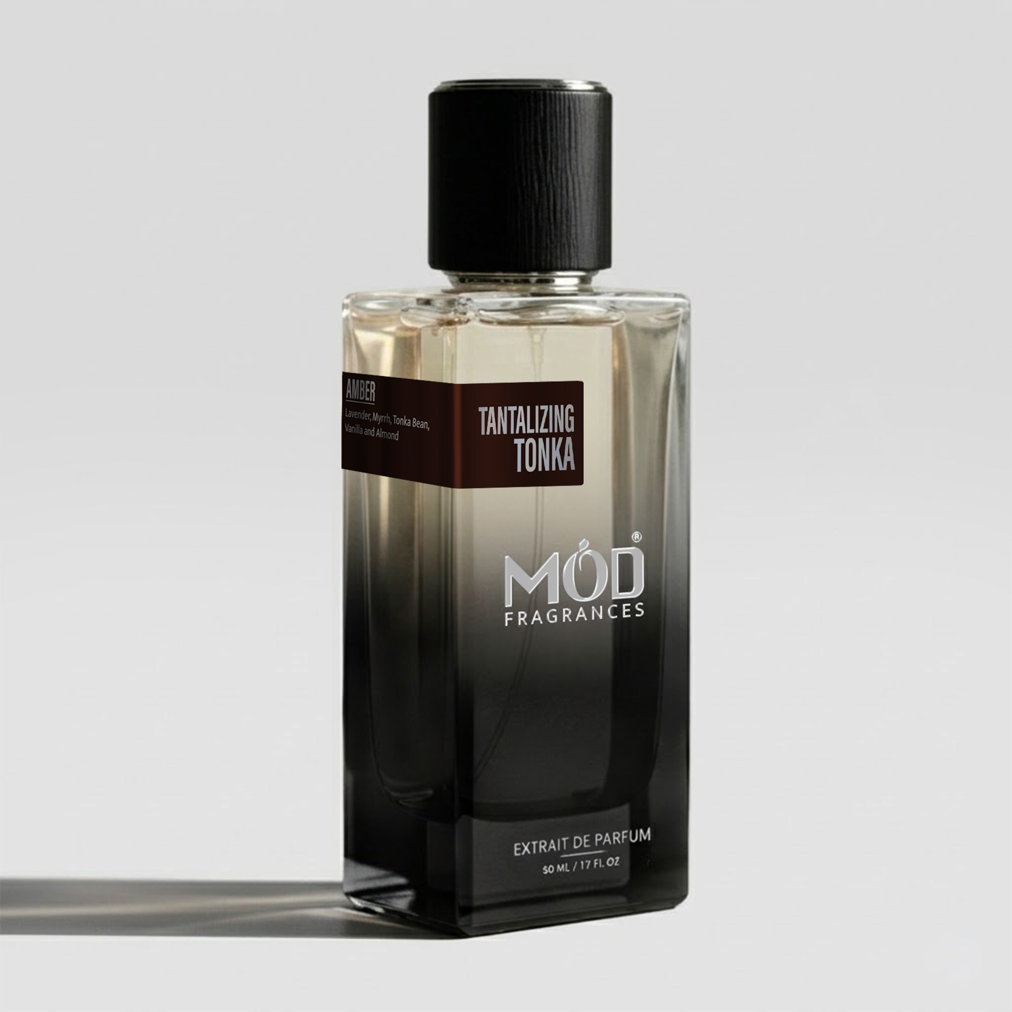 Tantalizing Tonka Perfume Dupe bottle inspired by Myrrh and tonka angled