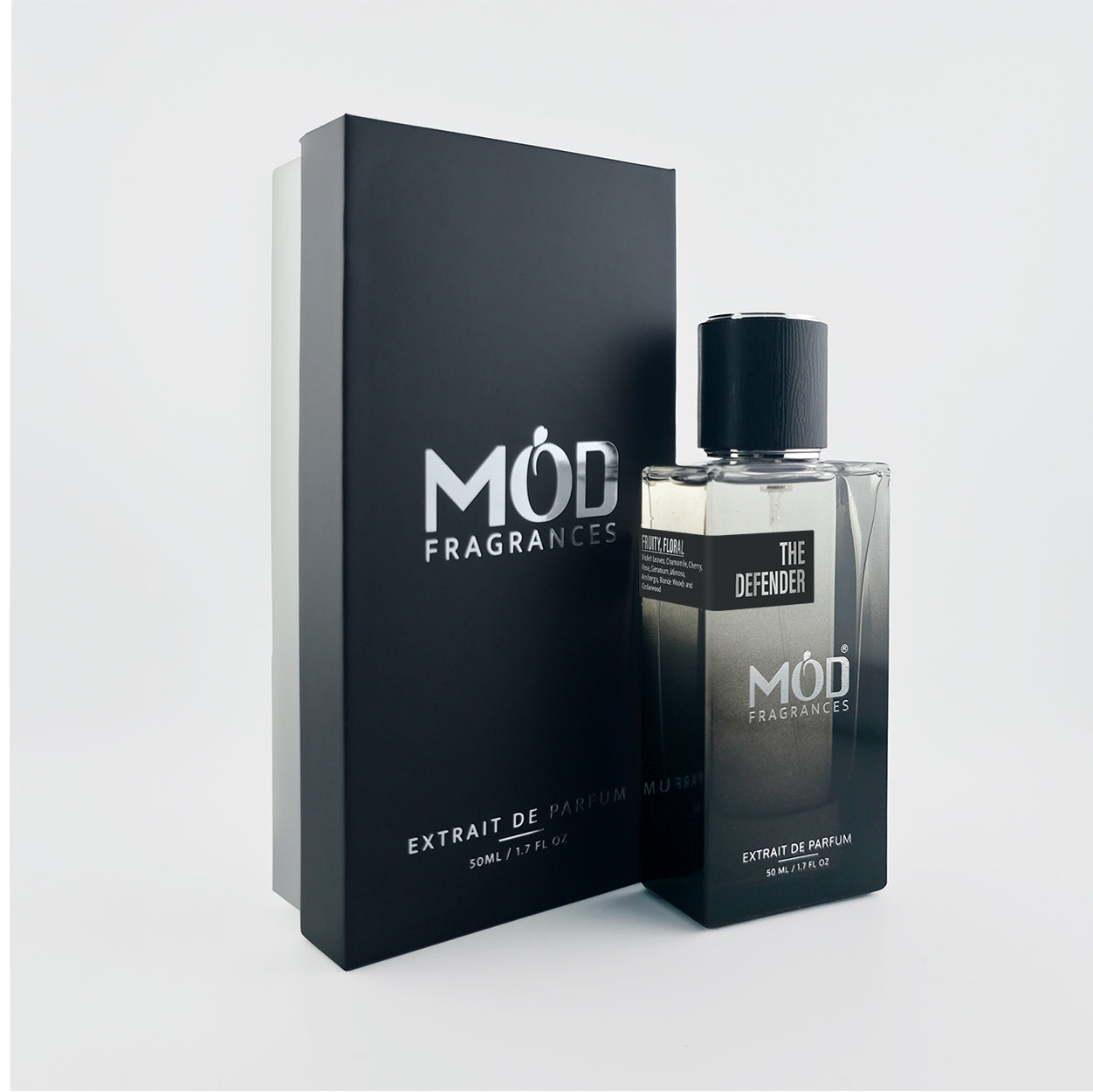 Inspired by French Defense Mod Fragrances perfume bottle and packaging on a white background