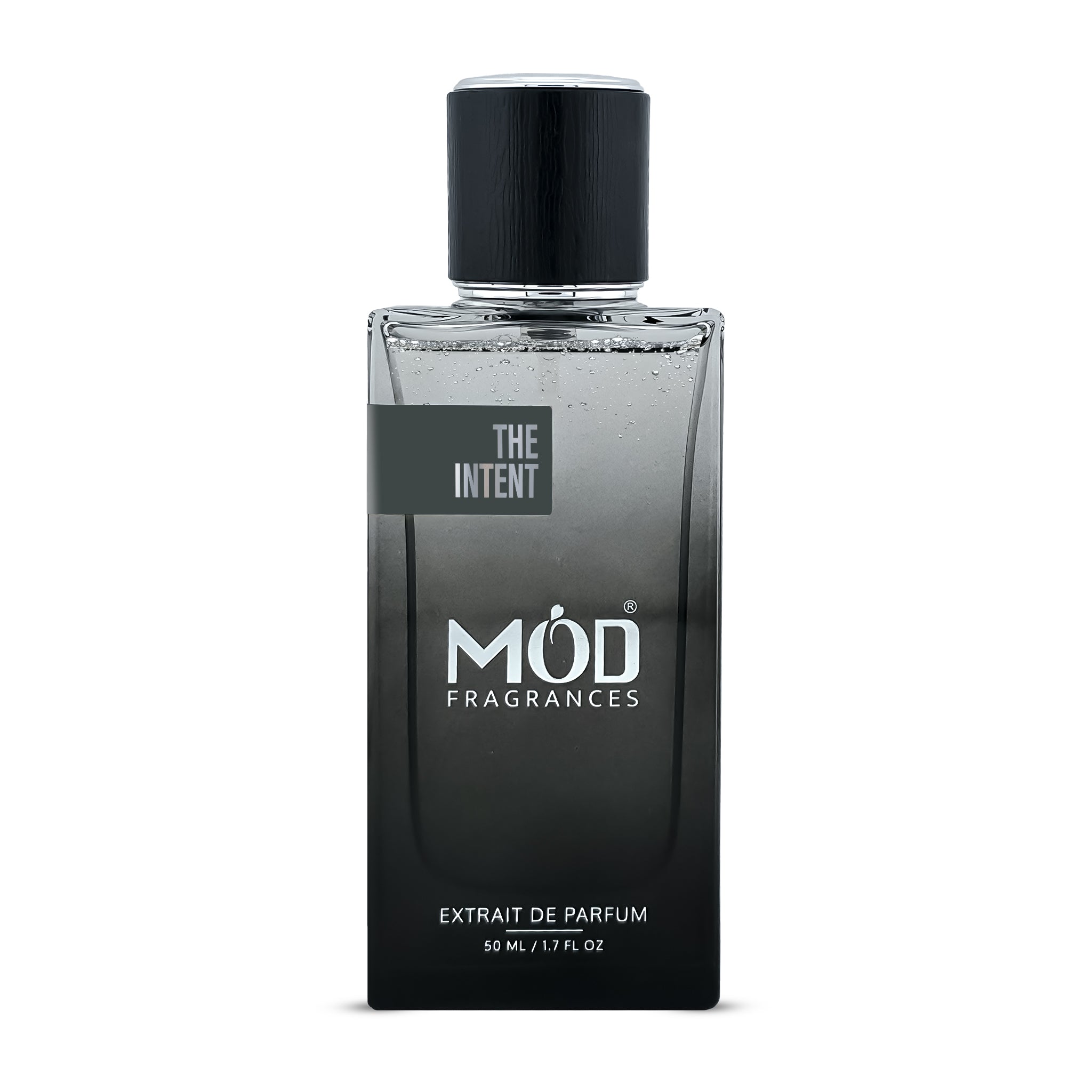 The Intent Extrait De Parfum glass bottle by Mod Fragrances, a luxury unisex perfume. Inspired by Mind Games