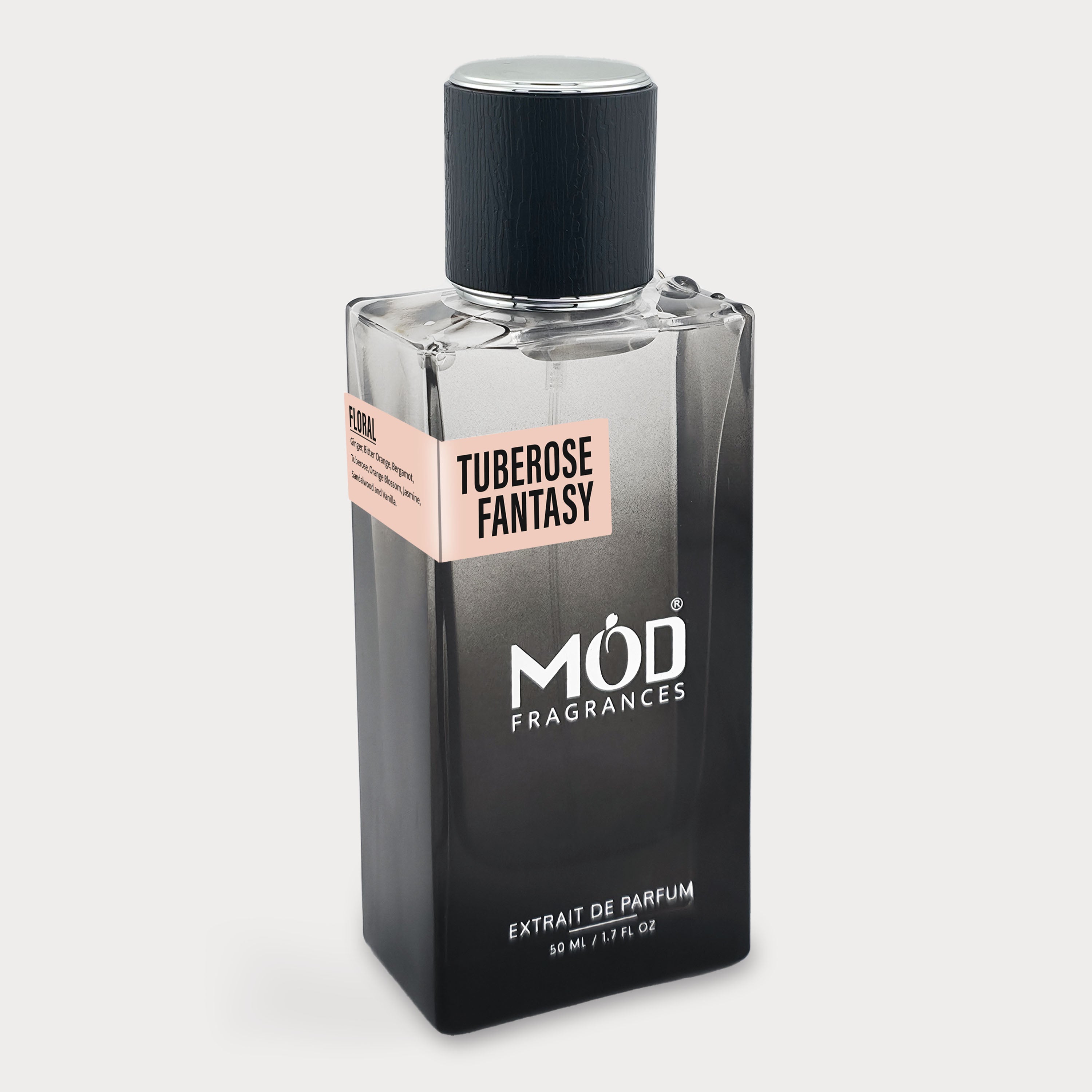 Perfume bottle labeled 'Smoky Shisha' by MOD Fragrances on a white background