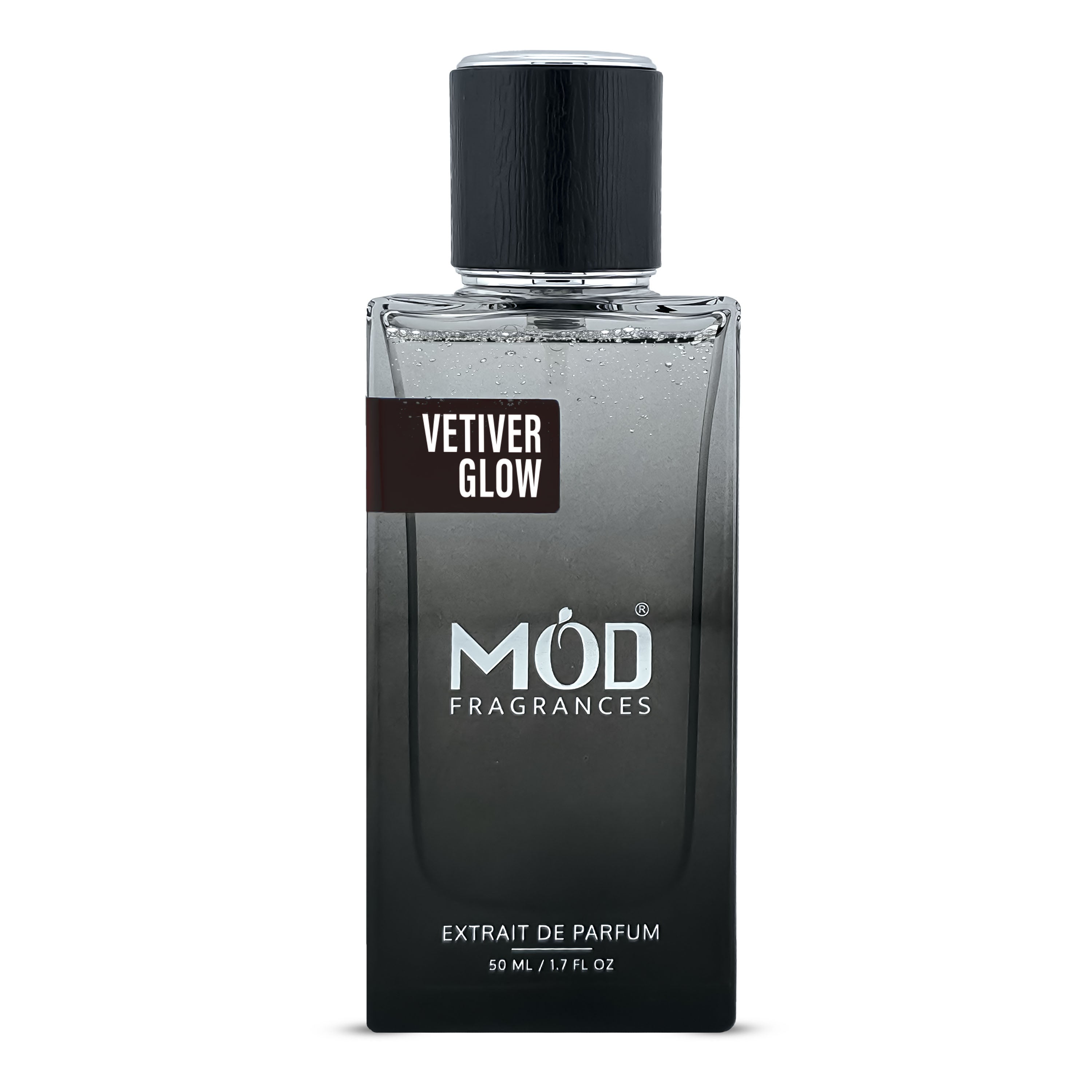Vetiver & Golden Vanilla Dupe Perfume bottle labeled 'Vetiver Glow' by MOD Fragrances on a white background