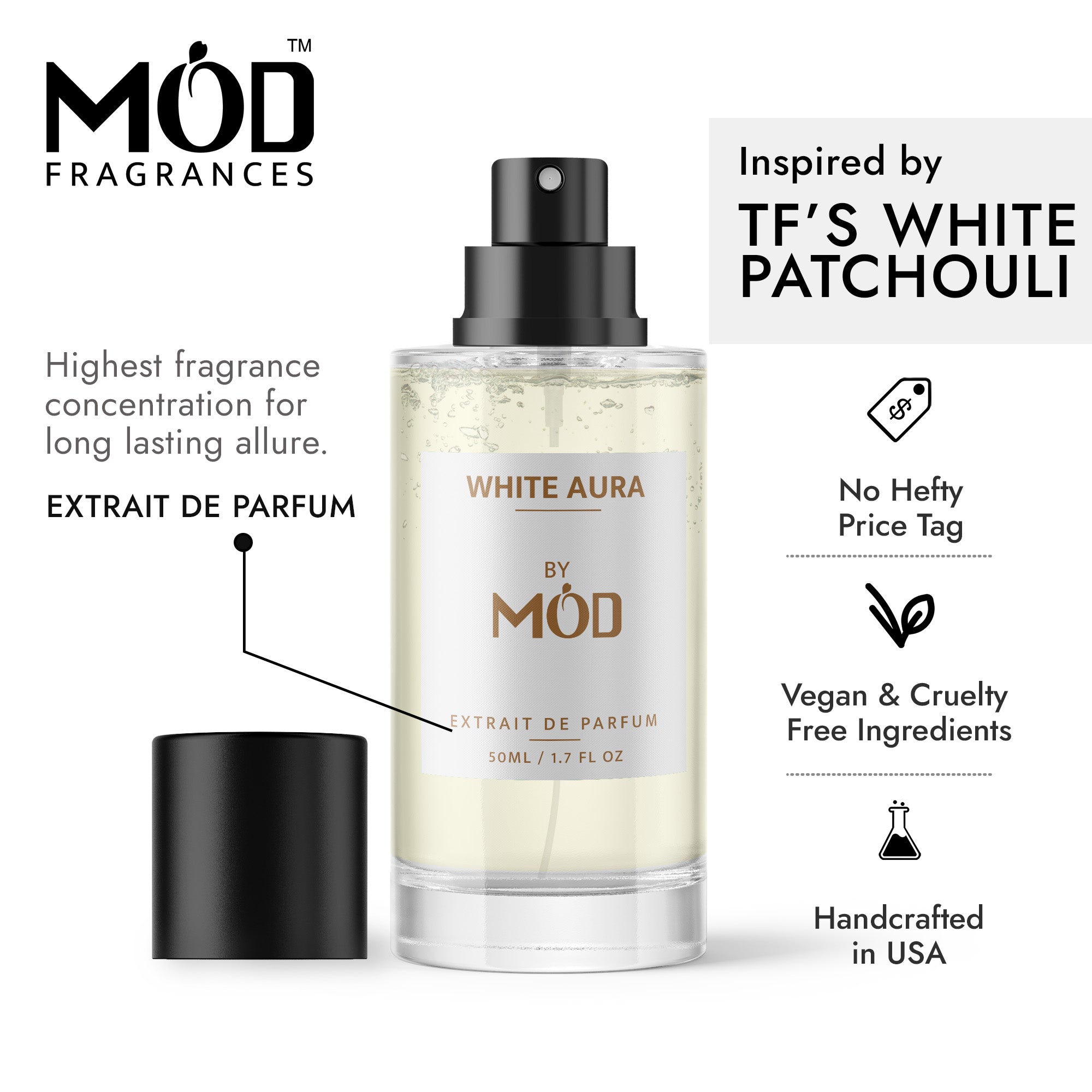 White Aura Extrait de Parfum Inspired by White Patchouli – Mod